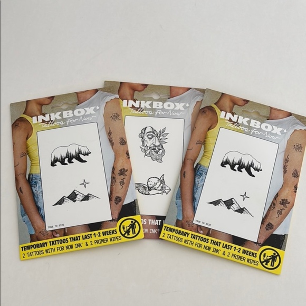 Set of Three (3) Inkbox Temporary‎ Tattoos 1-2 Weeks Factory Sealed Halloween